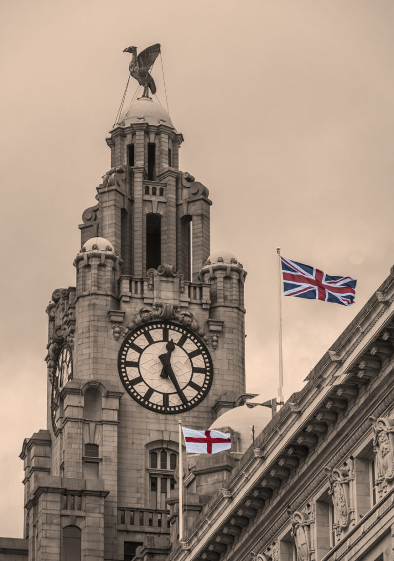Flying over Liverpool